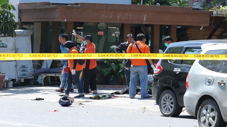 Polisi di lokasi ledakan