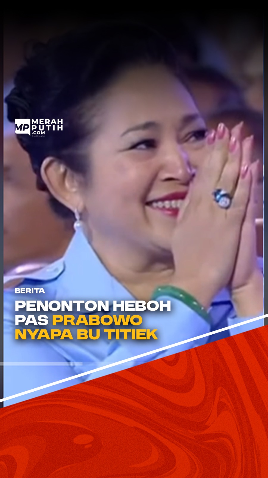Penonton Heboh Pas Prabowo Nyapa Bu Titiek