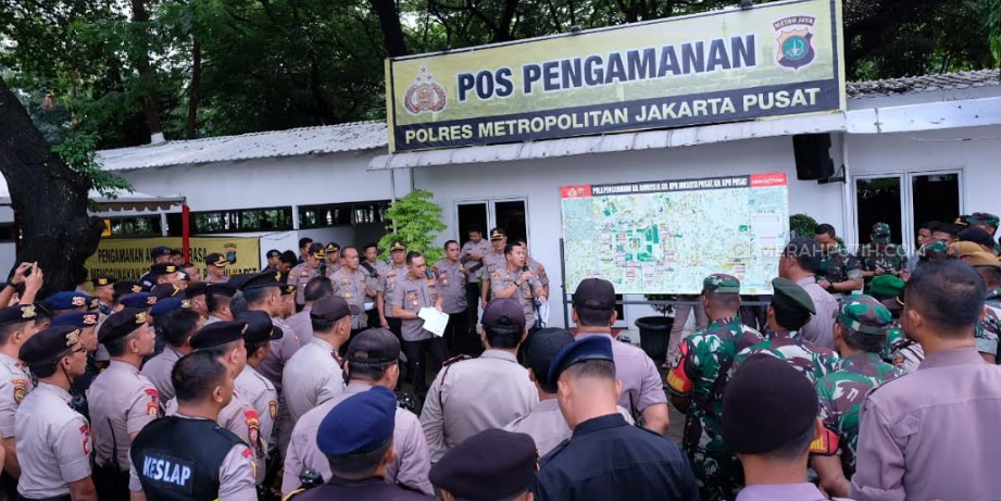 Apel pengamanan aksi 212 oleh Polres Metro Jakarta Pusat (MP/Kanugraha)