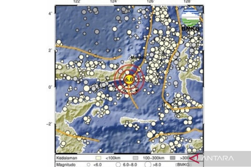 Gempa Manado 6.0 Magnitudo Pagi Tadi Dipicu Subduksi Sangihe