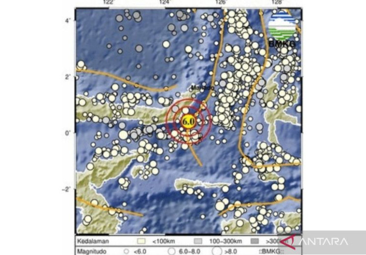Gempa Manado 6.0 Magnitudo Pagi Tadi Dipicu Subduksi Sangihe