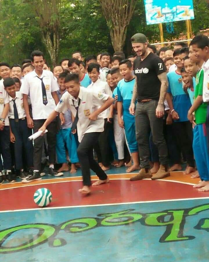 David Beckham saat di Semarang (Sumber/Instagram)
