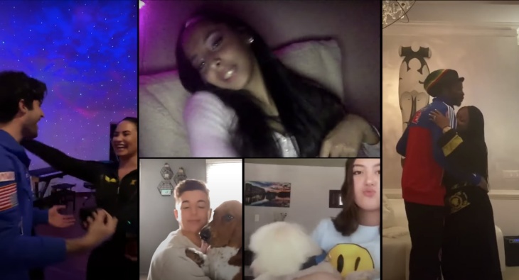 Demi dan Ehrich terlihat di bagian kiri video. (Foto: Pop Sugar) 
