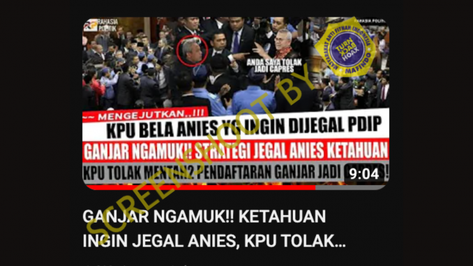 [HOAKS atau FAKTA]: KPU Tolak Pendaftaran Ganjar Pranowo Jadi Capres
