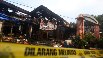 Kondisi Pasar Taman Puring Jaksel Pasca Kebakaran yang Hanguskan 552 Kios 