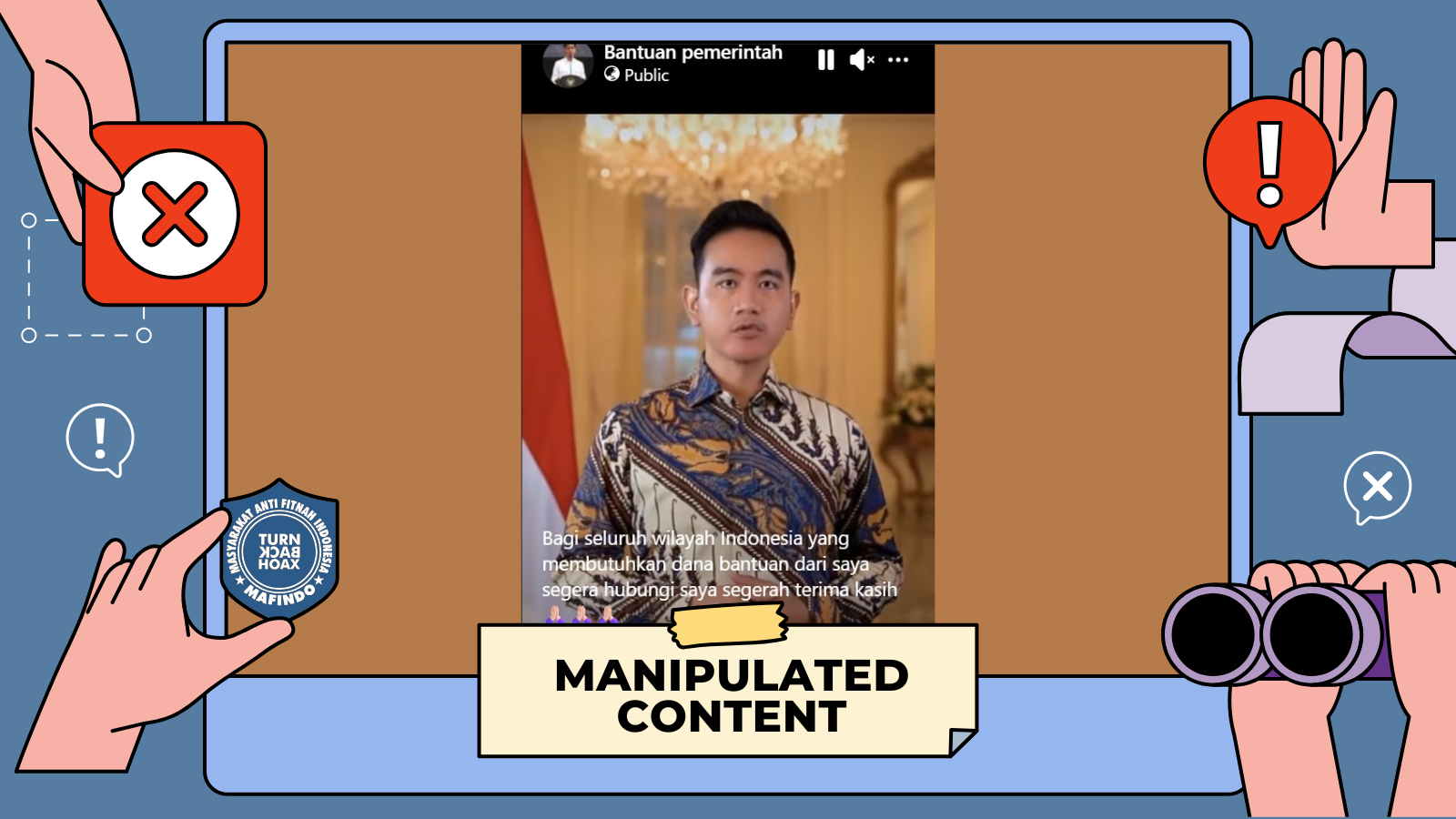 [HOAKS atau FAKTA] : Gibran Minta Rakyat yang Kesulitan Hubungi Dirinya, Langsung Dikasi Bantuan