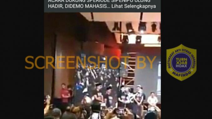(HOAKS atau FAKTA): Sekelompok Pemuda Deklarasi Dukung Jokowi Tiga Periode