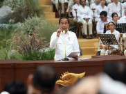 Presiden Jokowi Hadiri Rapimnas Partai Gerindra di Indonesia Arena