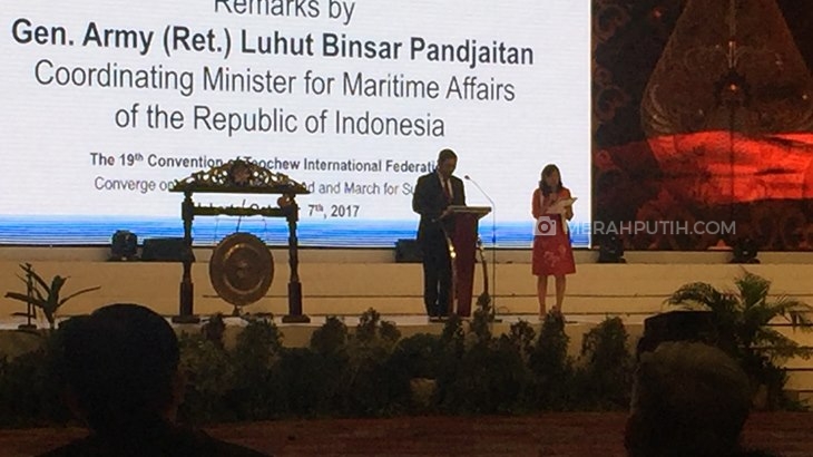 Menteri Luhut Perkenalkan Indonesia di Konvensi Teochew Internasional