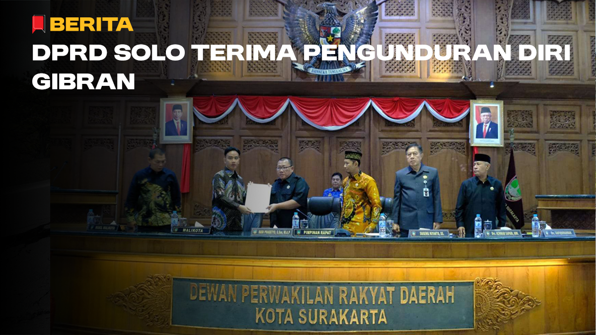 DPRD Solo Terima Pengunduran Diri Gibran