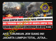 [HOAKS atau FAKTA] Jakarta Lumpuh Total, Jutaan Buruh Bersatu Lengserkan Jokowi dari Istana