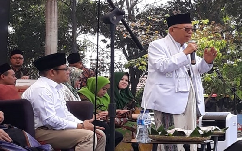 Cak Imin saat dampingi Kiai Ma'ruf Amin