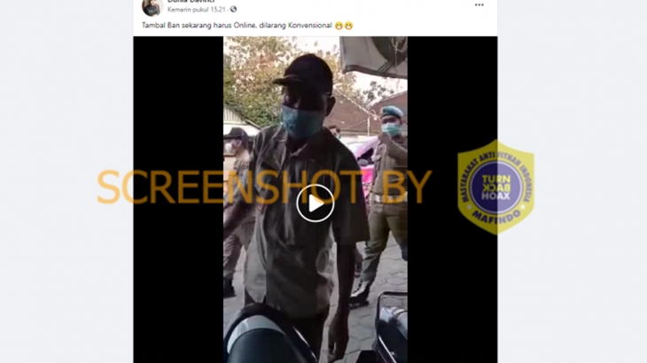 [HOAKS atau FAKTA]: Tambal Ban Sekarang Harus Online, Dilarang Konvensional