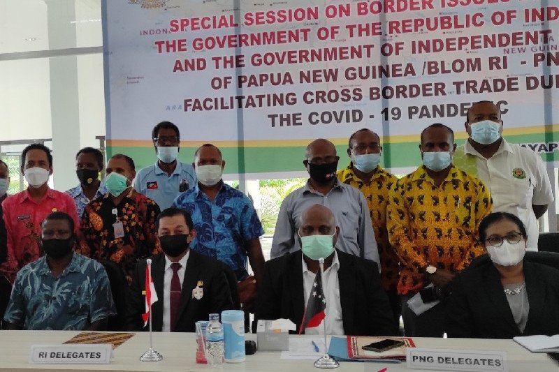 Rapat rencana pembukaan perbatasan RI-PNG. (Foto: Antara)