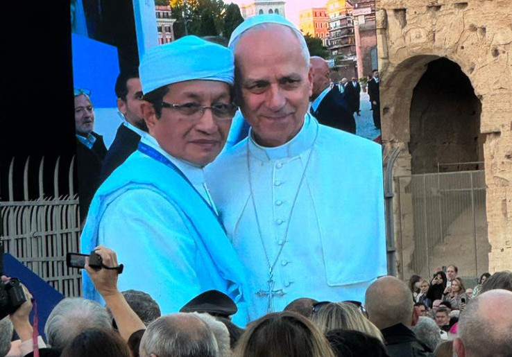 Menag Nasaruddin Umar Bahas Tindak Lanjut Deklarasi Istiqlal-Vatikan dengan Paus Leo XIV di Roma