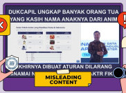 [HOAKS atau FAKTA]: Pemerintah Laran Orang Tua Kasih Nama Anak dari Karakter Fiksi dan Film Kartun