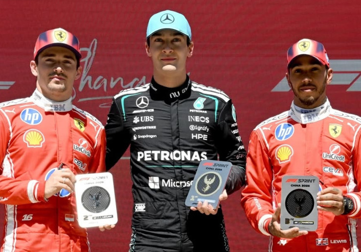 Hasil Sprint Race F1 GP China 2026: George Russell Maksimalkan Pole, Kalahkan Duo Ferrari