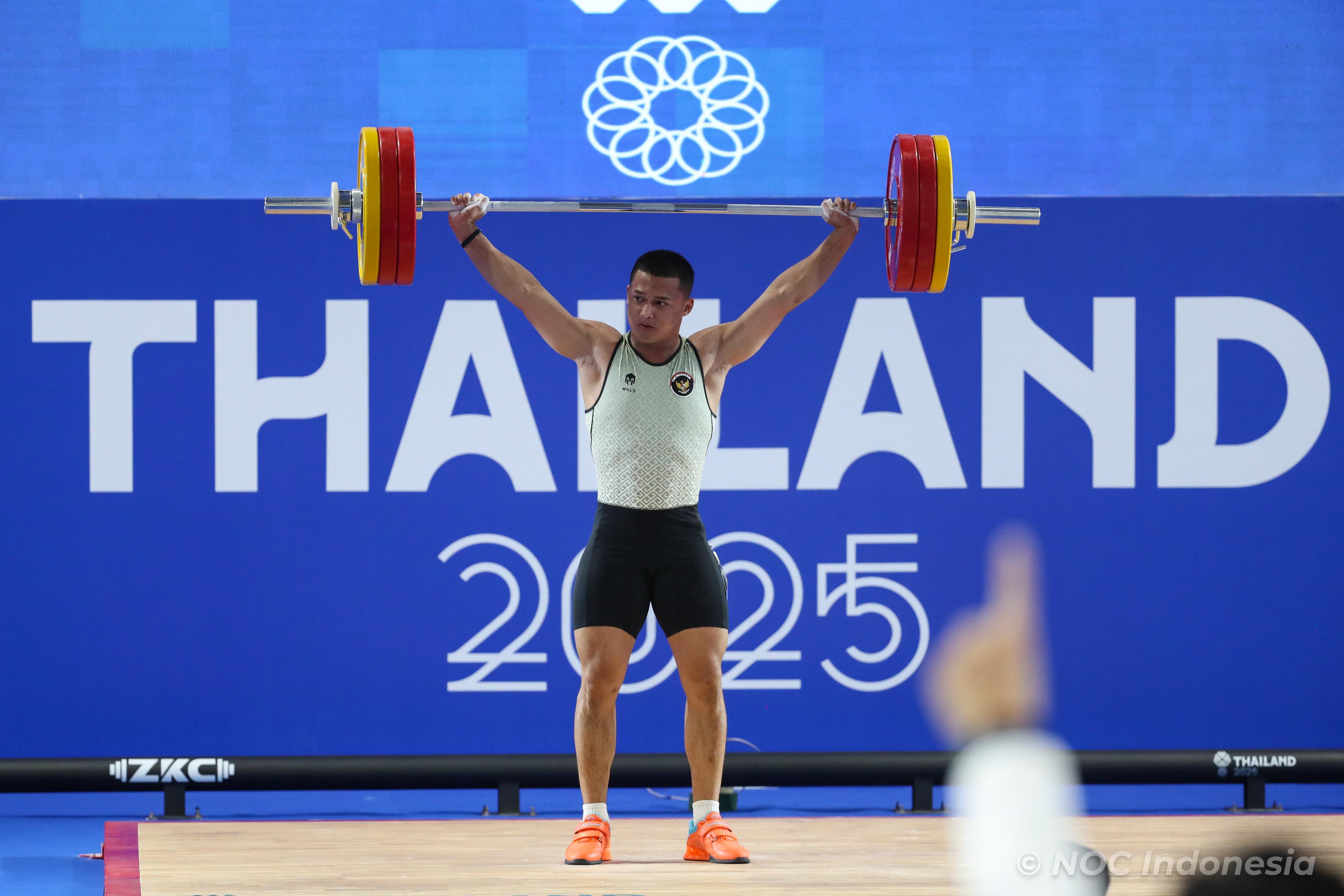 SEA Games 2025 Thailand: Rizki Juniansyah Raih Medali Emas Angkat Besi Pria 79kg