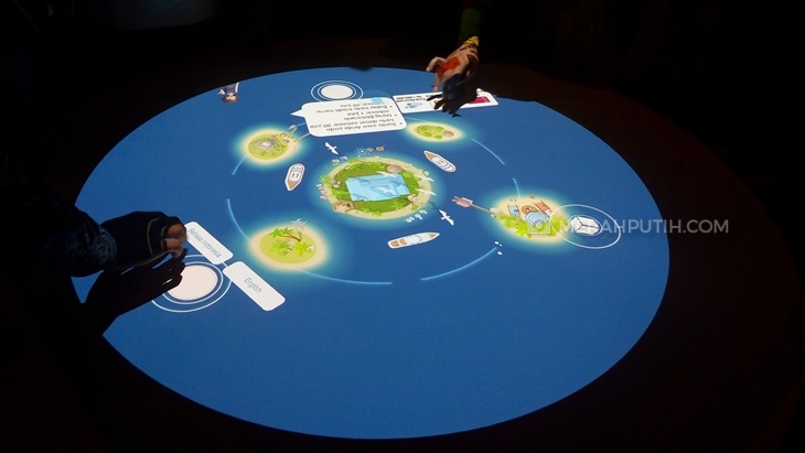 Para pengunjung bermain game di tata ruang Museum Indonesia baru. (MP/Zaimul)