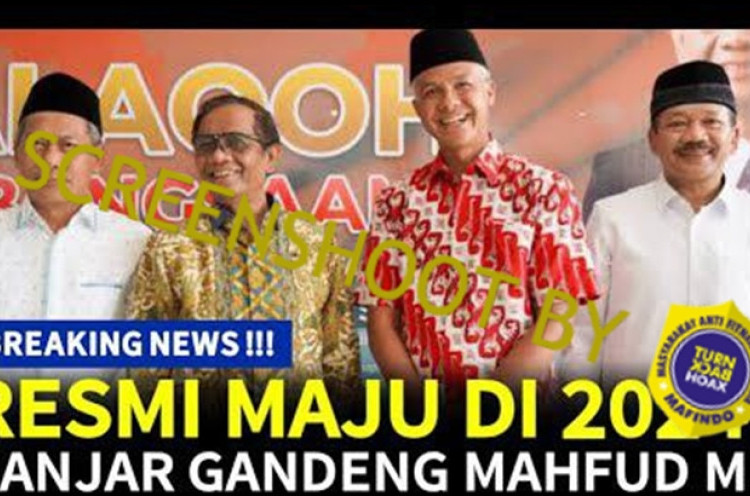 [HOAKS atau FAKTA]: Ganjar Pranowo Resmi Gandeng Mahfud MD di Pilpres 2024