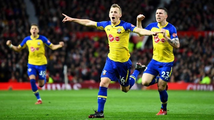 Selebrasi gol James Ward-Prowse. (Zimbio)