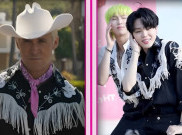 Pakai Outfit Sama, Ryan Gosling Hadiahkan Gitar dari 'Barbie' untuk Jimin BTS
