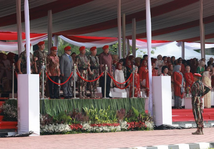 Pakai Baret dan Berkacamata Hitam, Prabowo Hadiri HUT ke-72 Kopassus di Cijantung