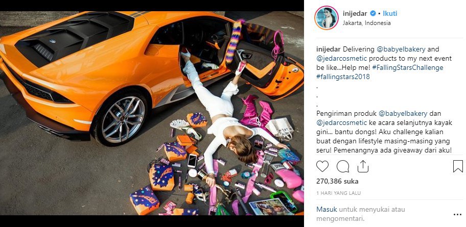 Falling  Star Challenge (Sumber: Instagram/inijedar)