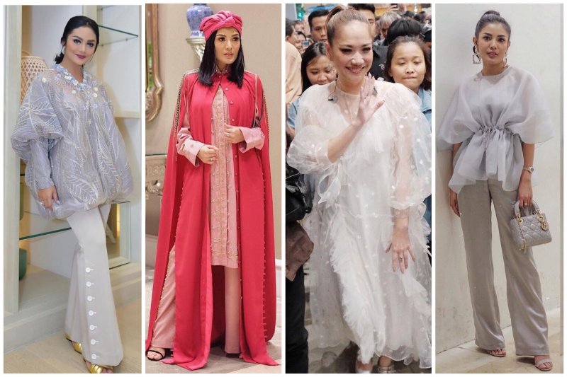 Beberapa contoh busana modest yang digunakan para artis Indonesia (ANTARA News/dok. Erich Al Amin) 