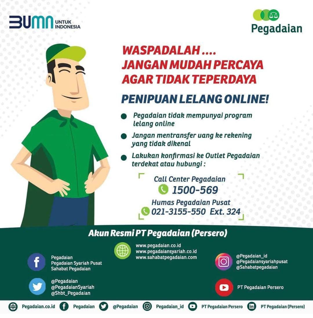 PT Pegadaian tidak pernah menyelenggarakan pelelangan online. (Foto CNBC)