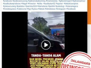  [HOAKS atau FAKTA] Ban Mobil Presiden Jokowi Bocor di Jalan
