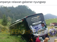[HOAKS atau FAKTA]: Bus Relawan Anies Terperosok ke Semak-semak