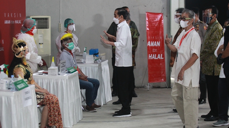 Di Yogyakarta, Jokowi Semangati Seniman Terus Bertahan di Masa Pandemi