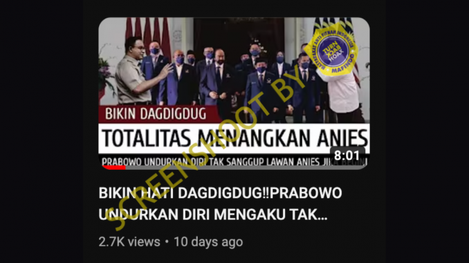 [HOAKS atau FAKTA] Tak Sanggup Lawan Anies, Prabowo Mundur sebagai Capres di Pilpres 2024