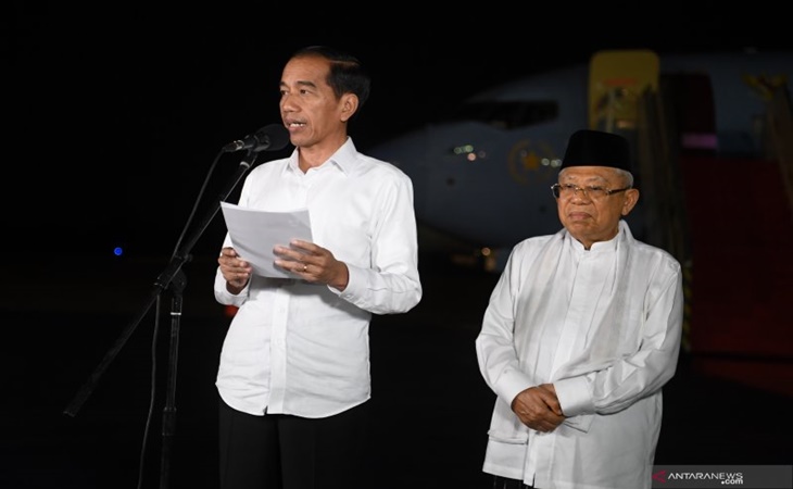 Pasangan Presiden dan Wapres Terpilih Jokowi-Ma'ruf