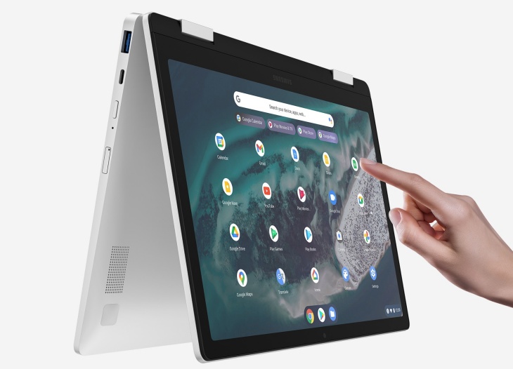Galaxy Chromebook 2 360 saat kondisi terlipat. (Foto: UR Wish Shop)