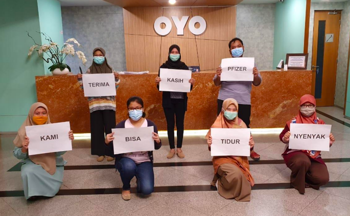 Ucapan terimakasih tenaga medis. (Foto: Pfizer) 