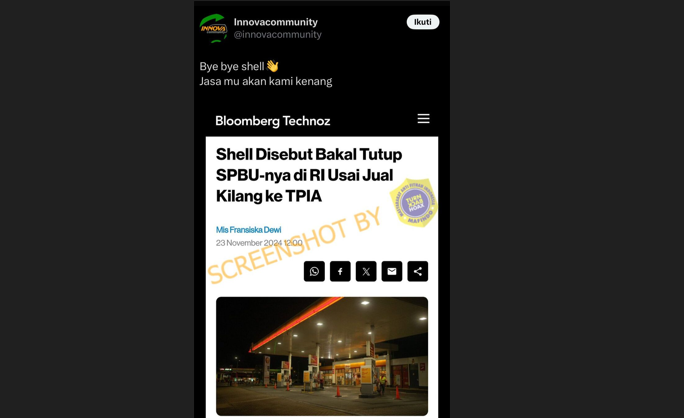 [Hoaks atau FAKTA]: Shell Resmi Tutup SPBU di Indonesia