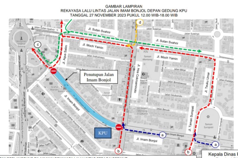 Dishub Jakarta Lakukan Rekayasa Lalu Lintas Saat Deklarasi Kampanye Damai Pemilu