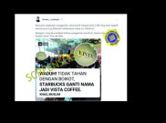[HOAKS atau FAKTA ]: Starbucks Ganti Brand Demi Hindari Boikot Produk Israel