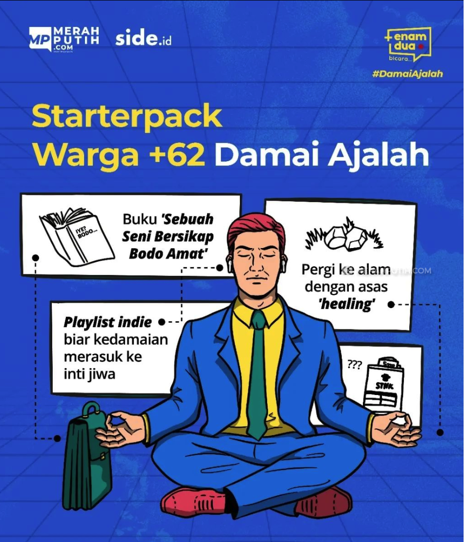 Starterpack Warga +62 Damai Ajalah 