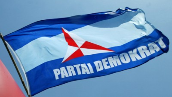 Bendera partai Demokrat (ANTARA FOTO/Agung Rajasa)