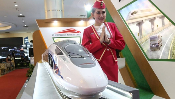 Proyek kereta cepat Jakarta-Bandung Pameran Transportasi dan Infrastruktur Indonesia 2017 di Smesco Convention Centre. (Foto: instagram.com/keretacepat_id)
