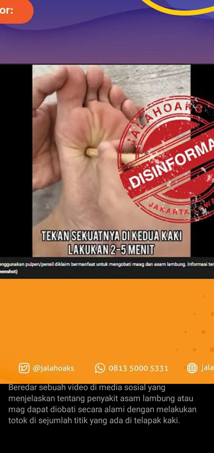 Tangkapan layar hoaks.