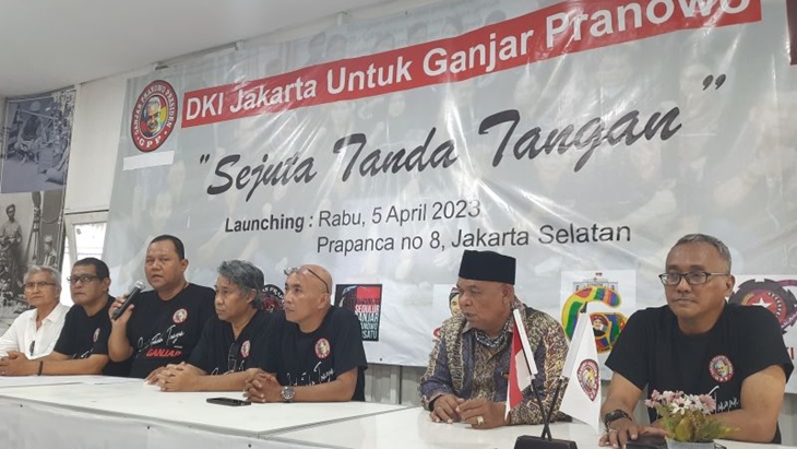 Relawan Ganjar Deklarasikan Sejuta Tanda Tangan di Jakarta