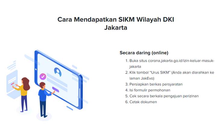 Tangkapan layar pembuatan SIKM . (Foto: MP/corona.jakarta.go.id)