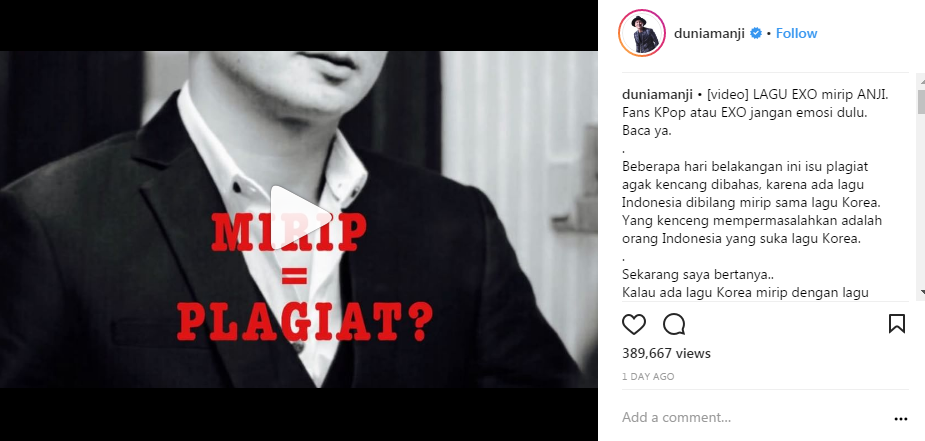 Balasan Menohok Anji untuk Fans EXO yang Menyumpahinya Mati