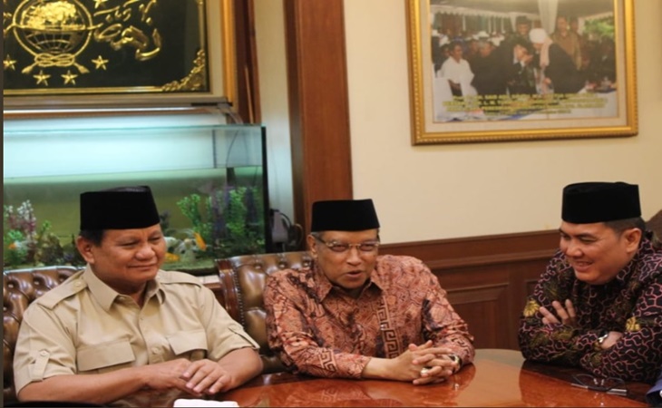 Prabowo saat berkunjung ke Kantor Pusat PBNU