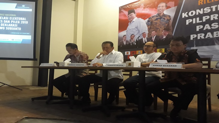 Pemaparan hasil survei Charta Politika di Jakarta