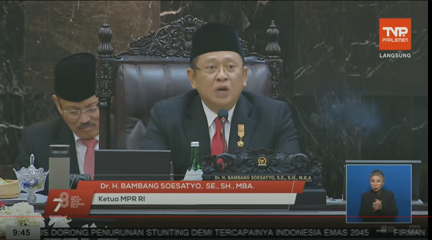 Sidang Tahunan MPR Dihadiri 489 dari 711 Anggota 